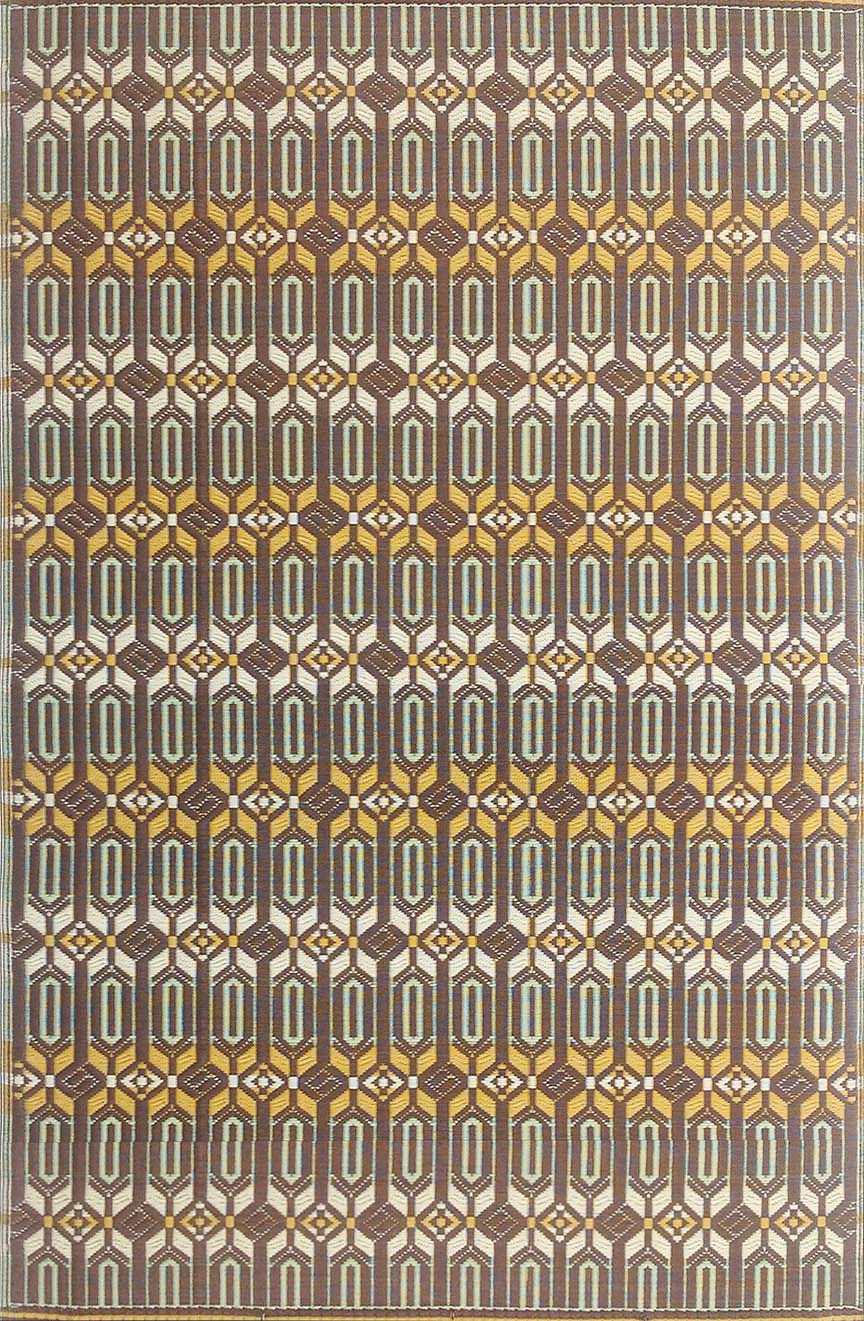 Mad Mats Geometric Outdoor Rug, Reversible Plastic Mat (5' X 8', Moroccan - Arts & Crafts)