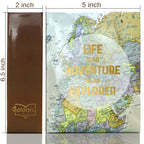 Holoary Photo Albums 4X6 100 Photos, Small Size 1 Picture Per Page, 100 Pockets 4''X6'', Printed Book Cover Old Map Adventure Tr