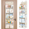 Univivi Over the Door Organizer for Baby Nursery, 5Shelf, Light Beige