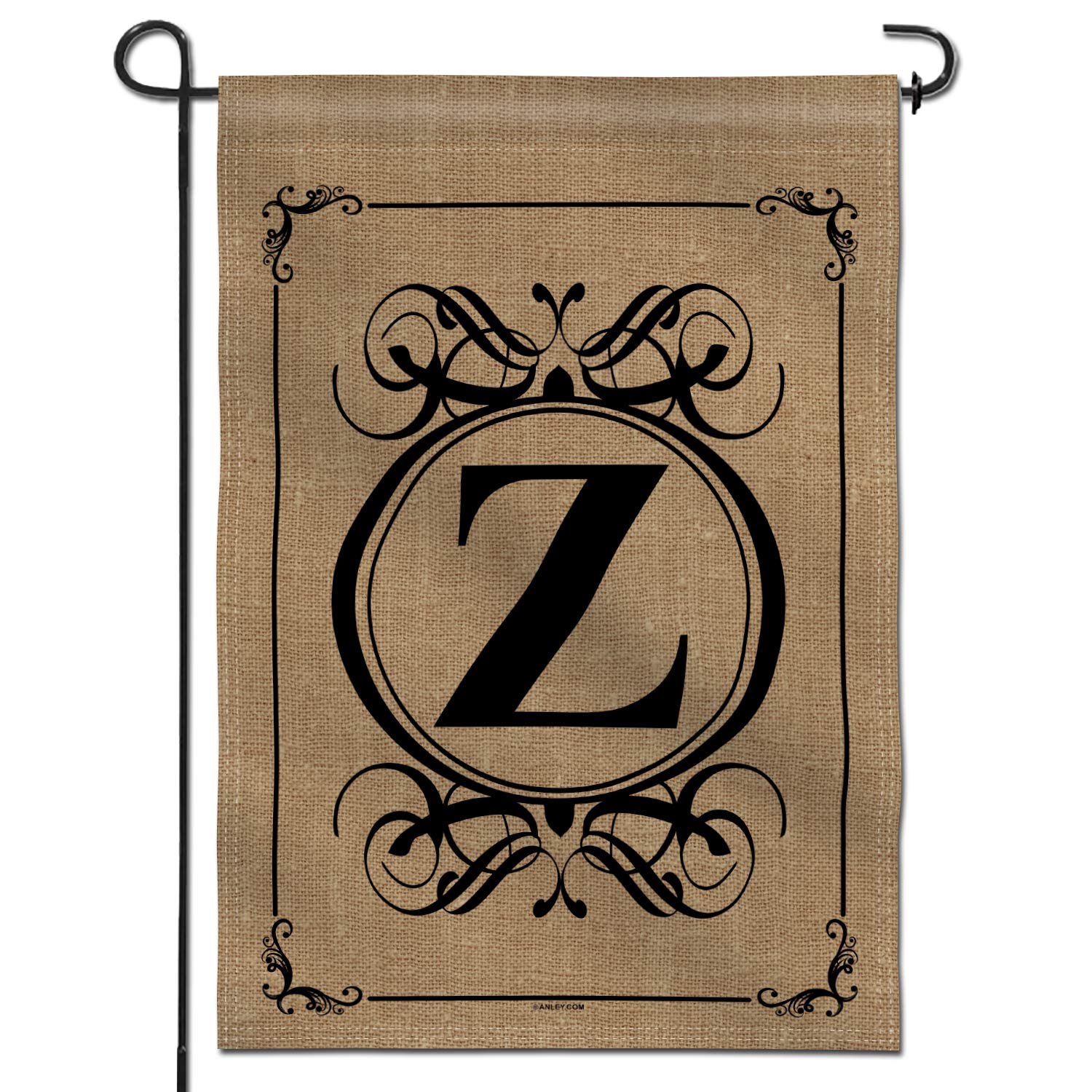 Anley Classic Monogram Letter Z Garden Flag, Double Sided Family Last Name Initial Yard Flags - Personalized Welcome Home Decor
