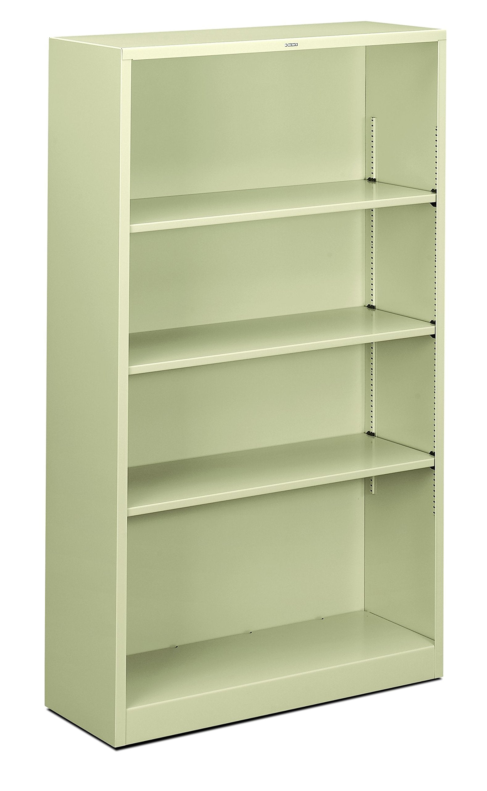 HON Brigade Metal Bookcase - Bookcase with Two Shelves, 34-1/2w x 12-5/8d x 59h, Putty (HS60ABC)