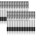 Shuttle Art Black Gel Pens, 50 Pack Fine Point Black Ink Pens Bulk, 0.5Mm Rollerball Gel Ink Pens Smooth Writing With Comfortabl