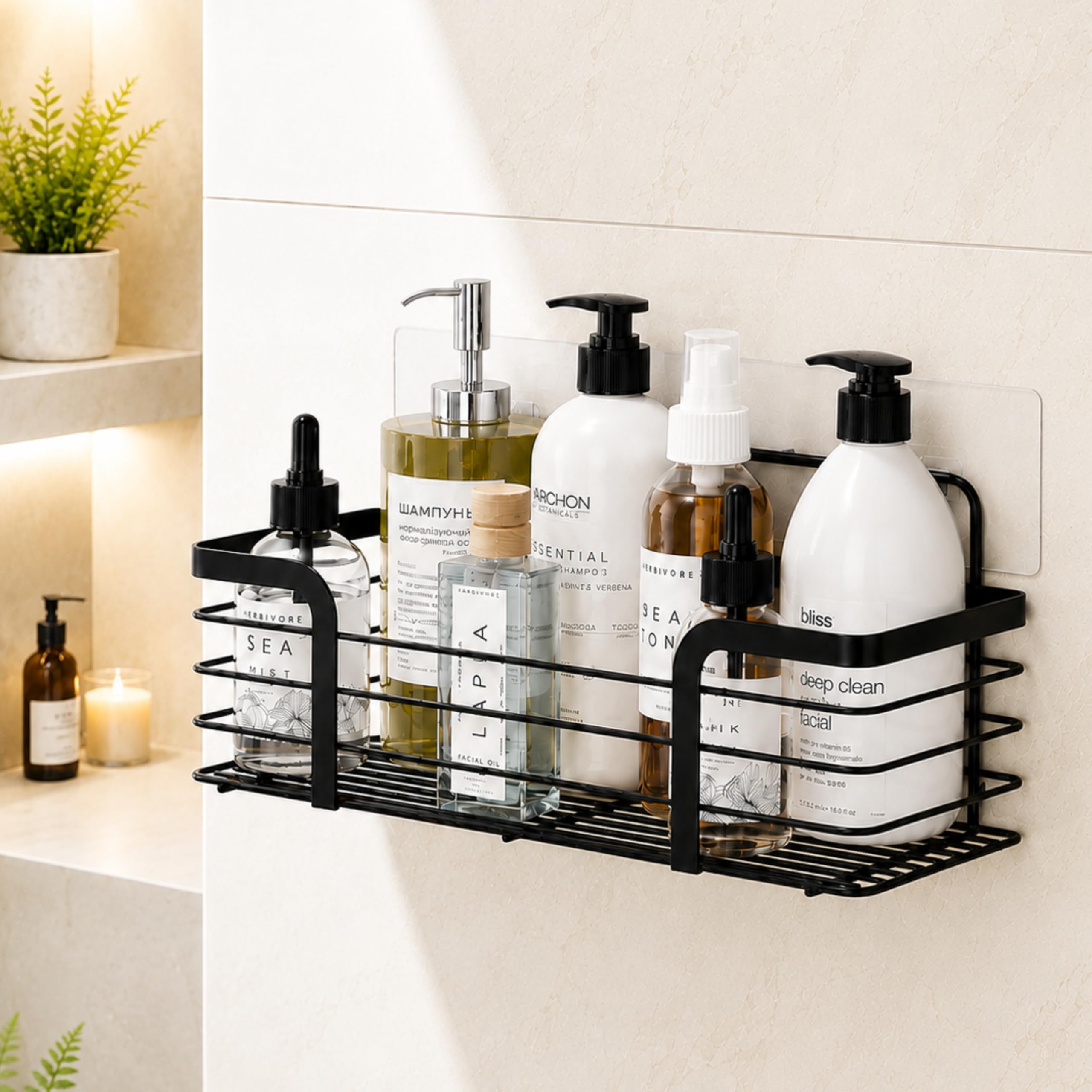 Jialto 1 Pcs Bathroom Accessories Sus 304 Stainless Steel Utensils Shelf For Wall With Wall Mounted, Adhesive Backing For Easy I