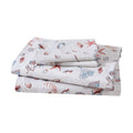 Beatrice Home Fashions Coastal Print Microfiber Sheet Set, Soft, Comfy, 12' Deep Pockets, Queen, Oceanside Sand