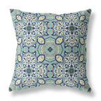 HomeRoots Muted Green Cream Green Cream Cloverleaf Boho Suede Throw Pillow