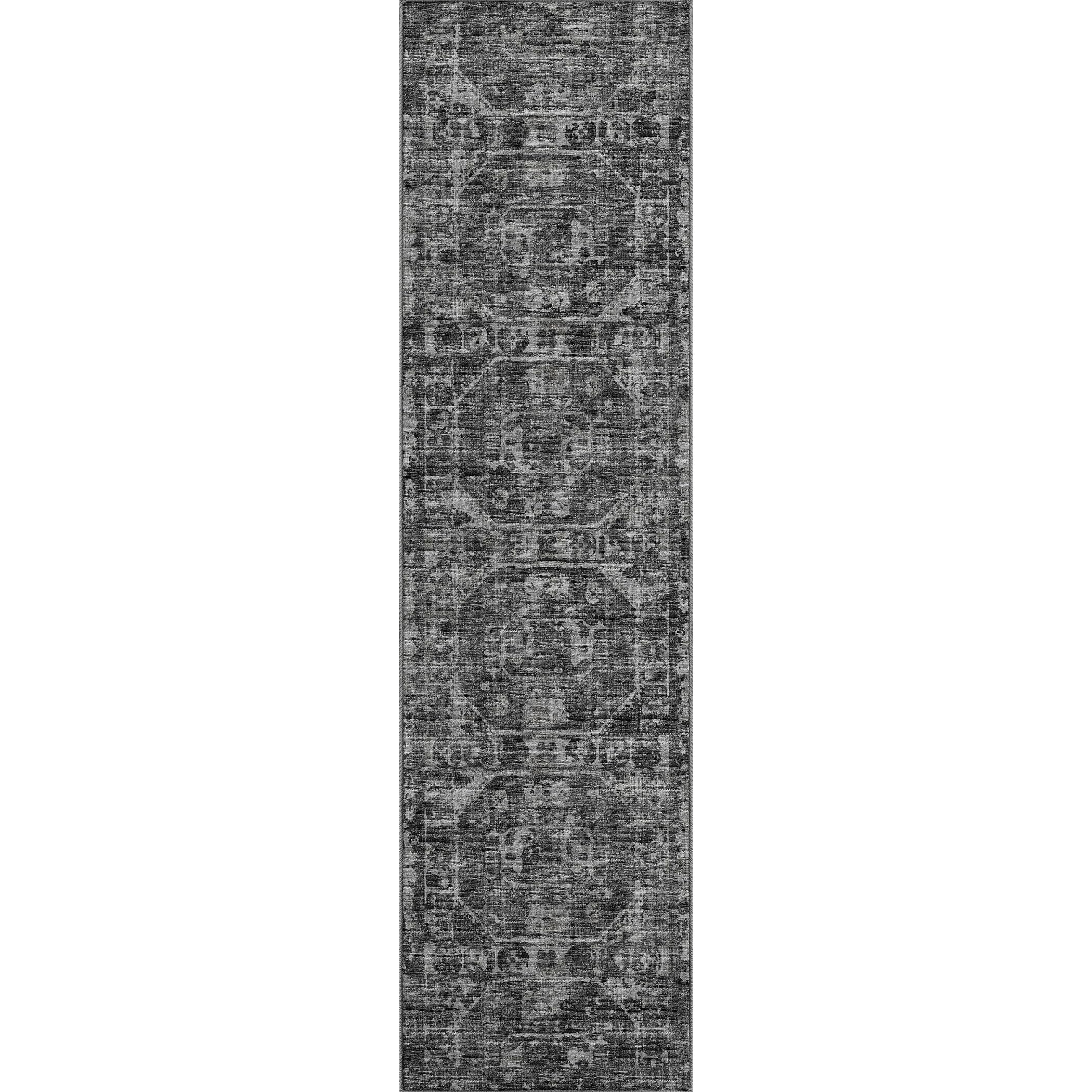 Aberdeen Ab2 Black 2'3" X 7'6" Runner Rug