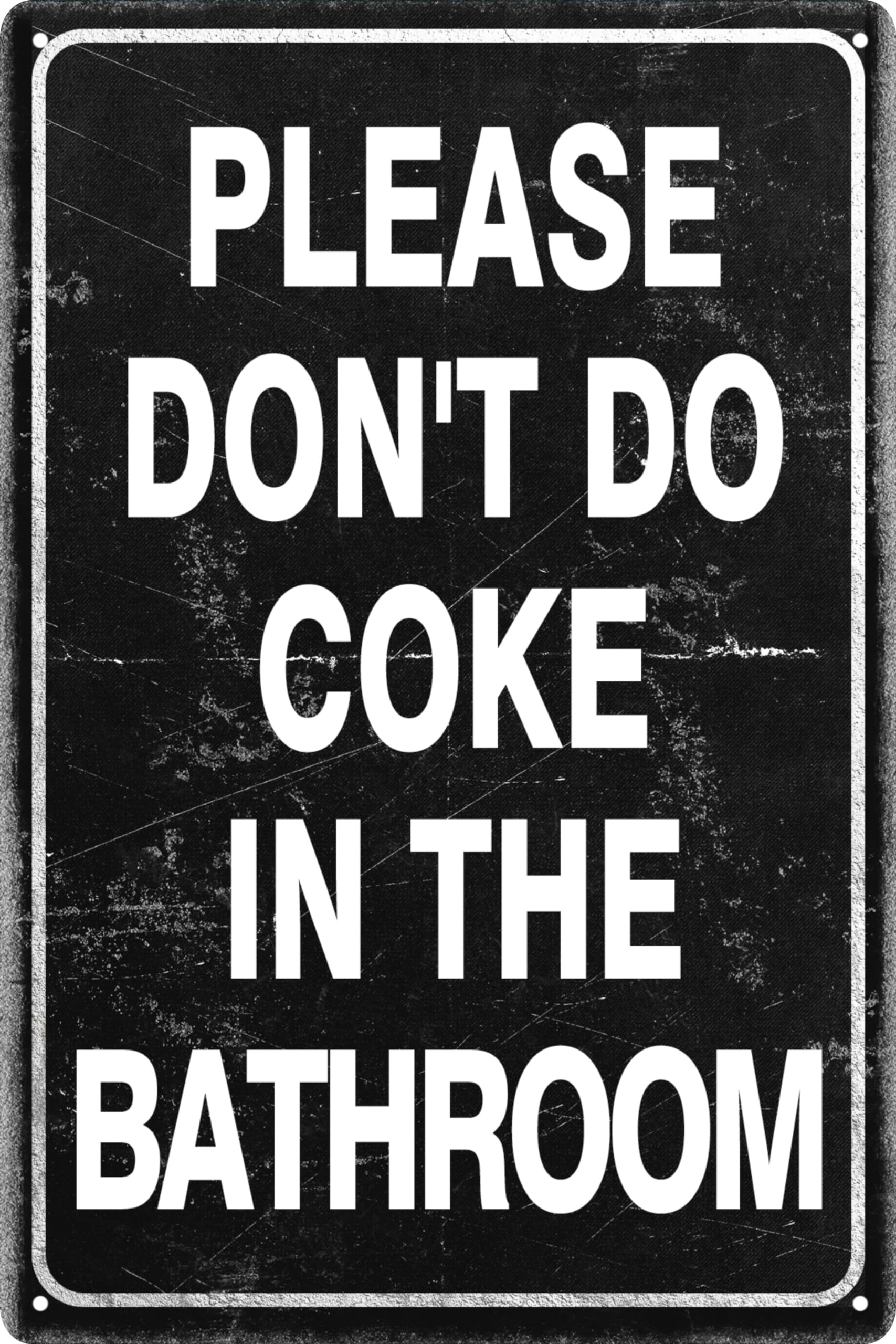Vintage Tin Sign Retro Metal Funny Bathroom Signs for Home Decor Stylish Wall Art Plaques Gift for Bathroom Kitchen and Gothic W