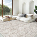 Area Rug for Living Room 9x12: Large Washable Boho Moroccan Rugs Geometric Neutral Rug, Non-Slip Foldable Morden Farmhouse Indoo