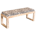 Coaster Home Furnishings Sled Leg Upholstered Accent Black and White Bench (914138)