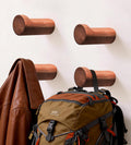 CHAUNCEY HOME Wood Wall Hooks, 4 Pack Heavy Duty Coat Hooks - Farmhouse Rustic Entryway & Bathroom Hooks for Hats, Towels, Bags,