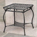 International Caravan Santa Fe Nailhead 20-inch Side Table Antique Black