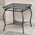 International Caravan Santa Fe Nailhead 20-inch Side Table Antique Black