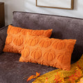 Cosibono Pumpkin Fall Decorative Throw Pillow Covers 12'X20', Set Of 2 Orange Soft Faux Fur Pillow Covers For Autumn Harvest,