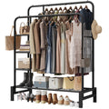 LZNIOZ Clothes Rack for Hanging Clothes, Clothing Rack with shelves, Black