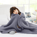Guohaoi Knitted Weighted Blanket(Light Grey 50'X60' 7Lbs),Home D  Cor Cooling Throw Blanket For Hot Sleepers,Hand Made Chunky