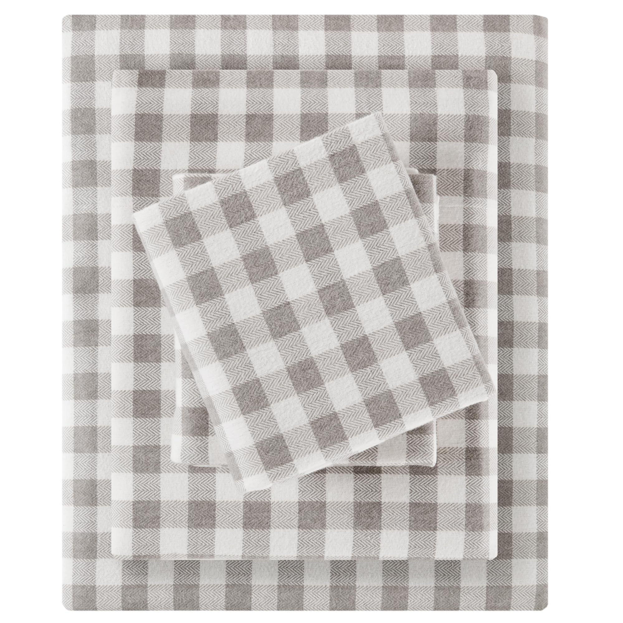 Sleep Philosophy True North 100% Cotton Flannel Sheets Queen Size, Cozy Flannel Sheet Set Brushed For Extra Softness, Heavyweigh