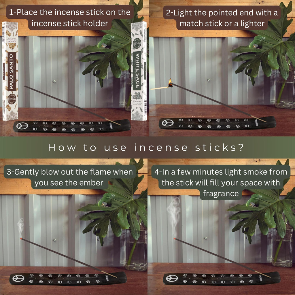 Trumiri Incense Sticks - Combo Pack Of 40 Insence-Sticks - 20 Palo Santo + 20 White Sage - Cleansing Insense - Insents - Incents