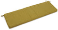 Blazing Needles Outdoor Spun Poly 19-Inch by 60-Inch by 3-1/2-Inch 3-Seater Bench Cushion, Avocado Green