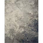 Nourison Passion Charcoal/Ivory 6'7'' x 9'6'' Area-Rug, Modern, Abstract, Easy-Cleaning, Non Shedding, Bed Room, Living Room, Di