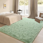 Falark Super Soft Area Rugs For Bedroom Living Room, 4X6 Ft Green Fluffy Rug Carpets For Girls Kids Room, Shaggy Fuzzy Indoor Mo