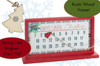 Hannas Handiworks Christmas Countdown Advent Calendar- Magnetic Wooden Tabletop Holiday Decor- Move The Attached Christmas Tree
