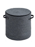 WAYIDEAL Cotton Rope Storage Basket with Lid & Wicker basket with Lid for Toys, Books, Multi-Purpose Storage Basket for Living R