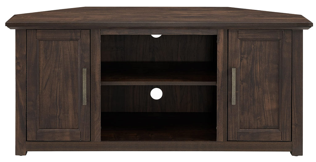 Crosley Furniture Camden TV Stand for 50+ inch TVs, Entertainment Center with Adjustable Storage Shelves, Dark Walnut