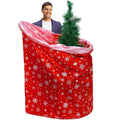 Teling 9 ft Christmas Tree Storage Bag Jumbo Christmas Tree Removal and Disposal Bag Plastic Bag Waterproof Xmas Tree Cover Upri