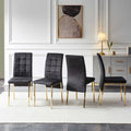 Nordicana Upholstered Velvet Dining Chairs Classic Kitchen High Back Dinette Chairs Set Of 4, Featured Dovetail Tufted Side Chai