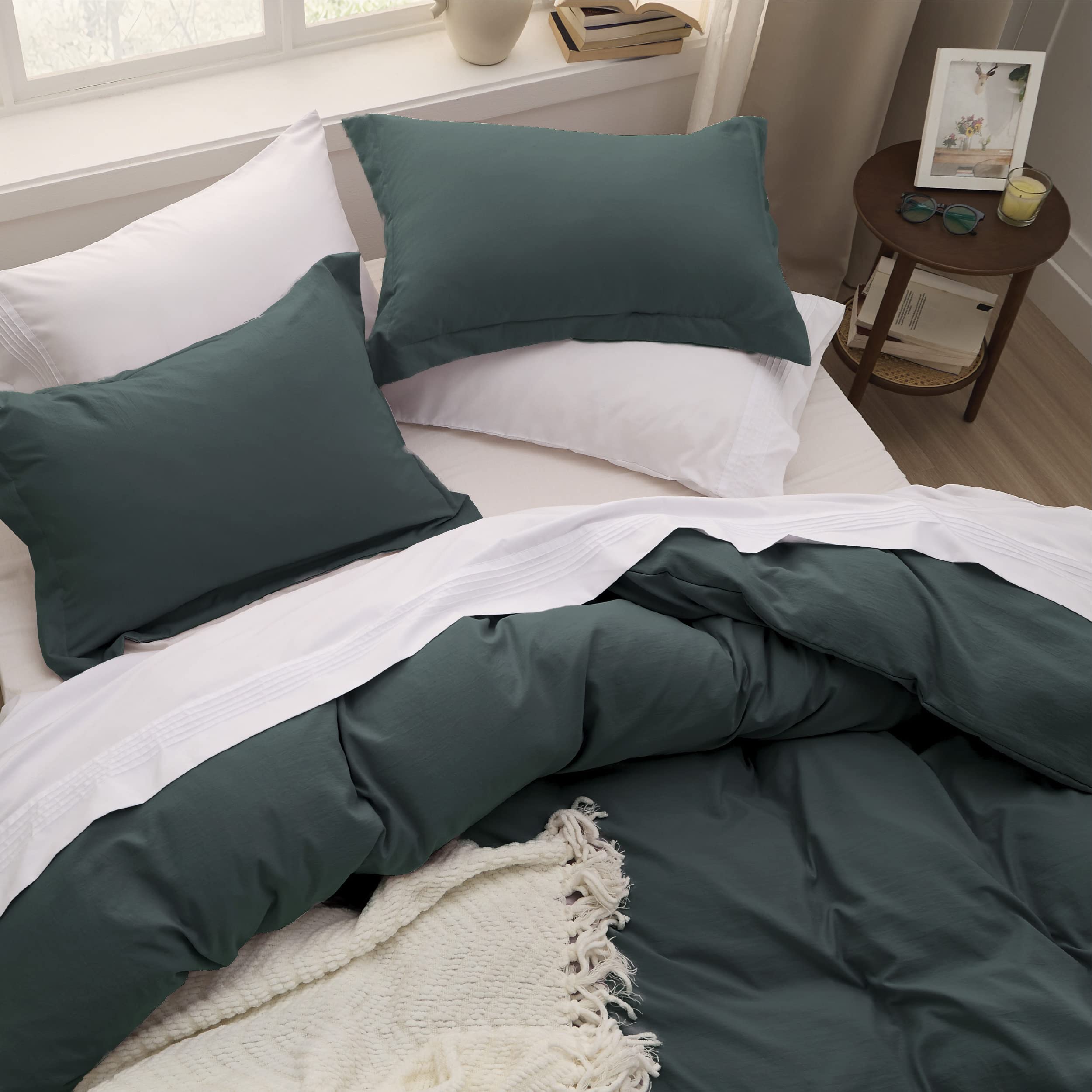 Bedsure Duvet Cover Queen Size - Soft Prewashed Duvet Cover Set, 3 Pieces, 1 Duvet Cover 90X90 Inches With Zipper Closure And 2