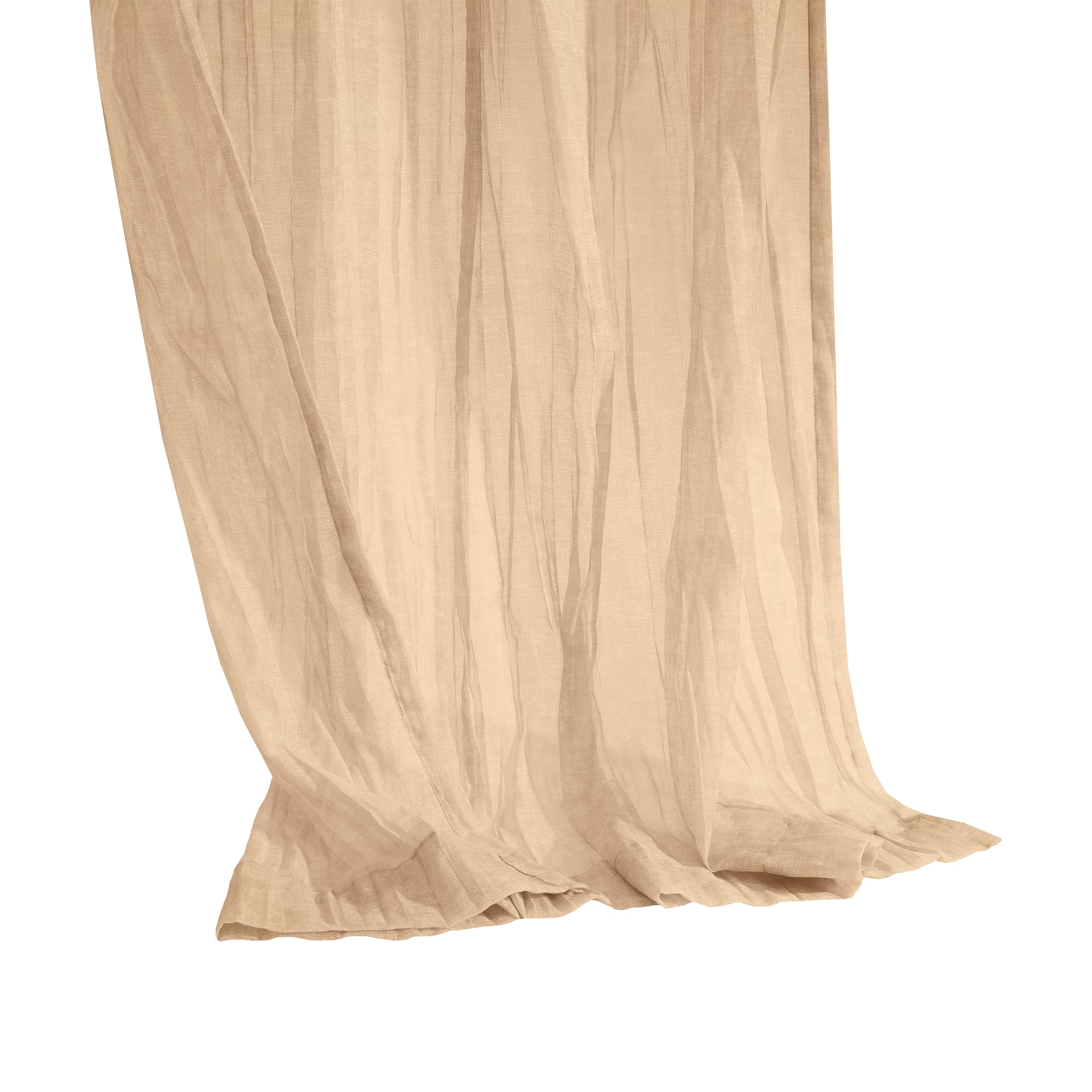 Richmark International Paloma Sheer Dual Header Curtain Panel 52 X 84 In Apricot