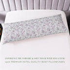Elegant Comfort Ultra Soft 1-Piece Set Floral Print Pillowcases - 1500 Premium Hotel Quality Microfiber, Soft And Smooth Hidden Zipper Closure 1-Piece Pillow Covers - Body Pillowcase, Paisley Purple
