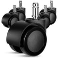 Office Chair Wheels Replacement, 5 Pcs 2 Inch Office Chair Casters Heavy Duty, Computer Desk Chair Wheel Safe Mute Rotating Rubb