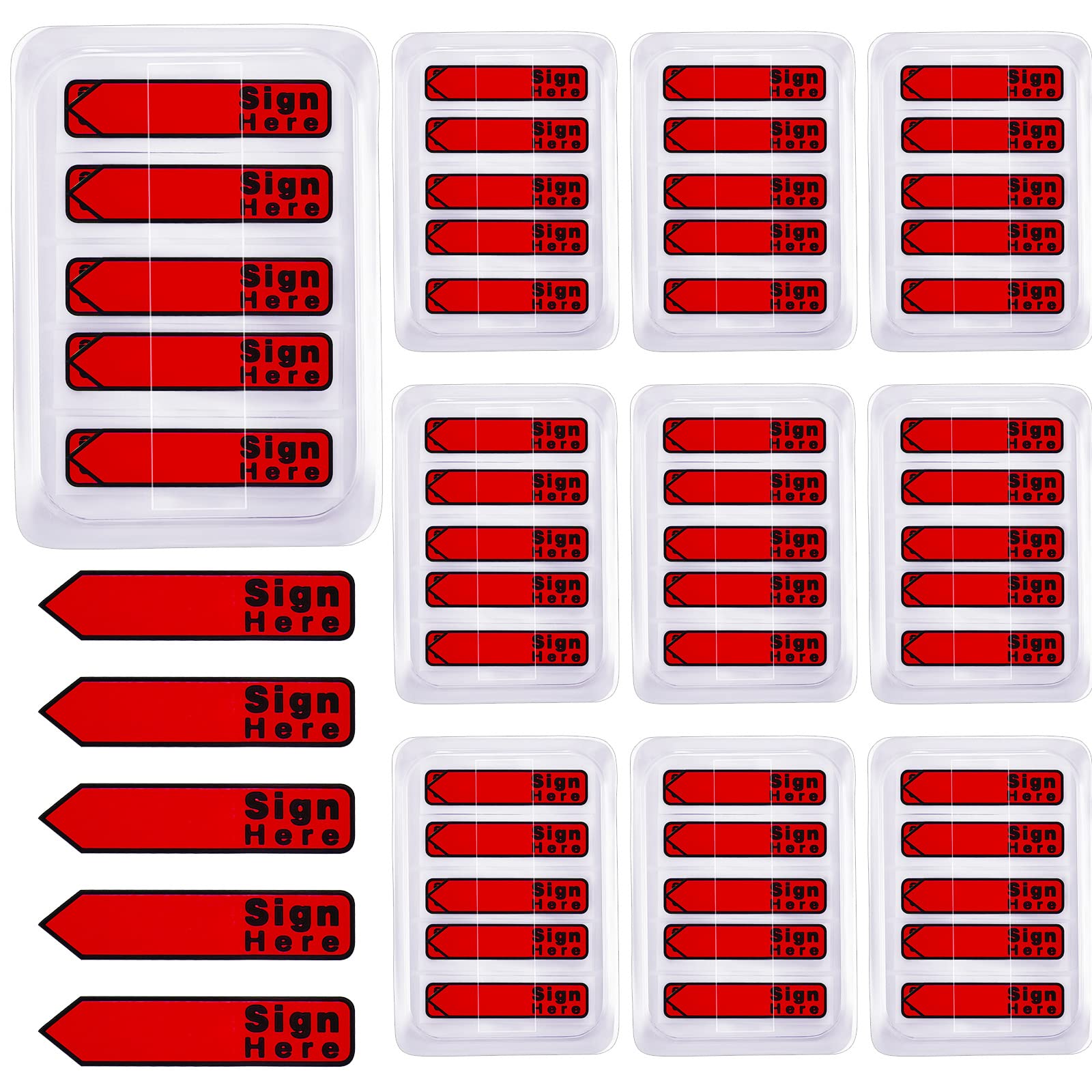 Colarr 10 Pack 1000 Pieces Sign Here Date Tabs Sign Here Date Stickers Flags Please Message Flags For Office Notebook Annotating