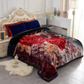 Jml Fleece Blanket, Plush Blanket King Size 85' X 93', 10 Pounds Korean Style Blanket - Silky Soft And Warm, 2 Ply A&B Printed