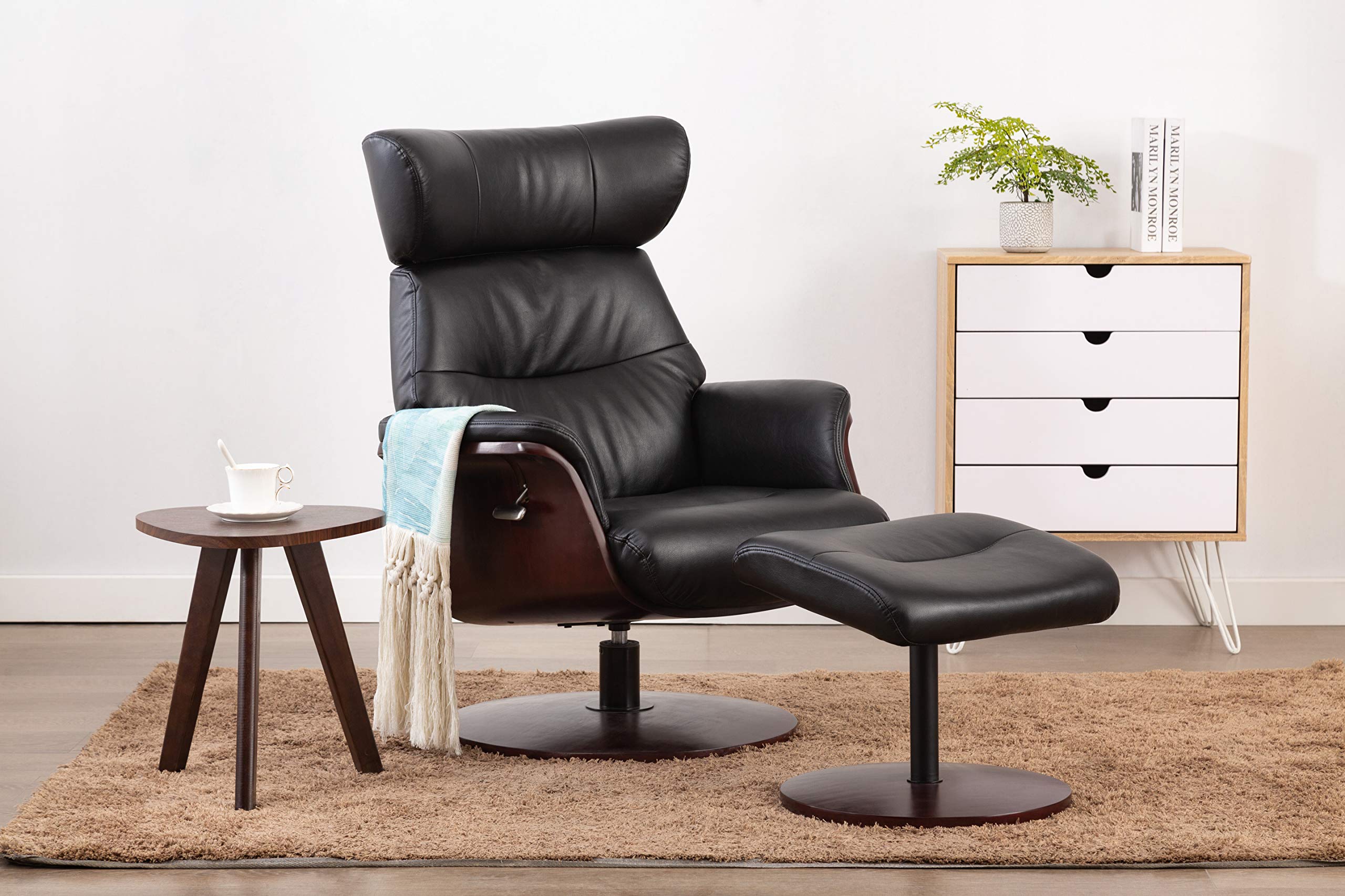 Comfort Chair Company Stockholm Manual Recliner, Black
