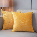 Yongliu Throw Pillow Covers Velvet Decorative 2 Packs Ultra-Soft Cushion Case For,Christmas,Sofa,Bedroom,Car Living Room (Lemon