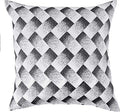 Violet Linen Princess Geometric Abstract Herringbone Blocks Design, Polyester Jacquard Decorative Throw Pillow Cover, 18' X 18'