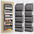 ULG Over the Door Organizer 2Pack Door Hanging Organizer Closet Door Organizers and Storage for Clothes, Shoes, Toys Grey