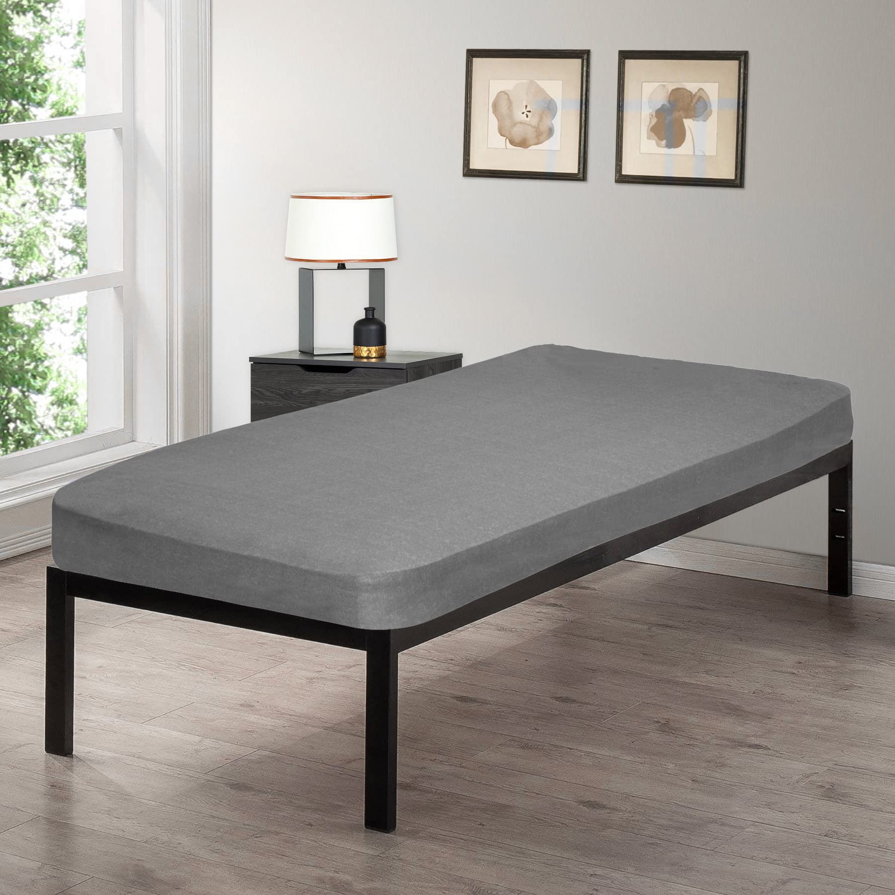 Gilbin 100% Jersey Knit Cotton Fitted Cot Sheet For Camp Cot Mattresses 30' X 75'