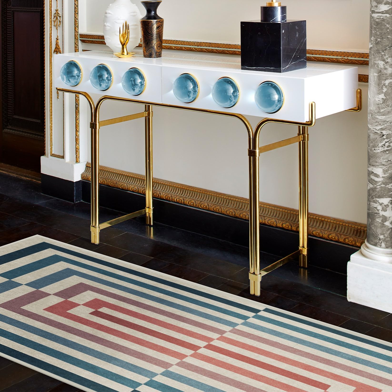 Ruggable X Jonathan Adler Washable Runner Rug - Perfect Runners For Hallways, Bedrooms, Entryway, Living Rooms & Kitchens- Stain