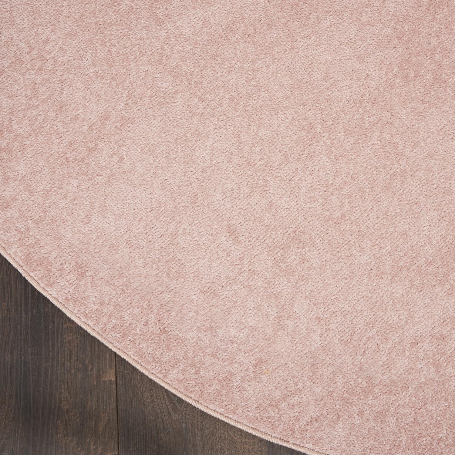 Nourison Essentials Indoor/Outdoor Pink 6' X Round Area -Rug, Easy -Cleaning, Non Shedding, Bed Room, Living Room, Dining Room, Backyard, Deck, Patio (6 Round)