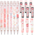 Sabary Kawaii Mechanical Pencil Set Include Peach Mechanical Pencils With Tubes 0.5 Mm Pencil Refills And Cute Peach Erasers Fir