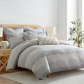 Levtex Home - Sand Stripes Natural Duvet Cover Set - Twin Duvet Cover (68 X 88In.) + One Standard Pillow Case (26 X 20In.) - Jaq