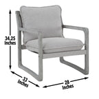 Steve Silver Company Kai Accent Chair, Gray, Rustic, Solid Asian And Birch Hardwoods, Set Of 2 Chairs