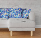 HomeRoots Broadcloth 16' Bright Blue Springtime Indoor Outdoor Throw Pillow