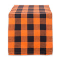 DII Buffalo Check Collection, Classic Farmhouse Table Runner, 14x72, Orange & Black
