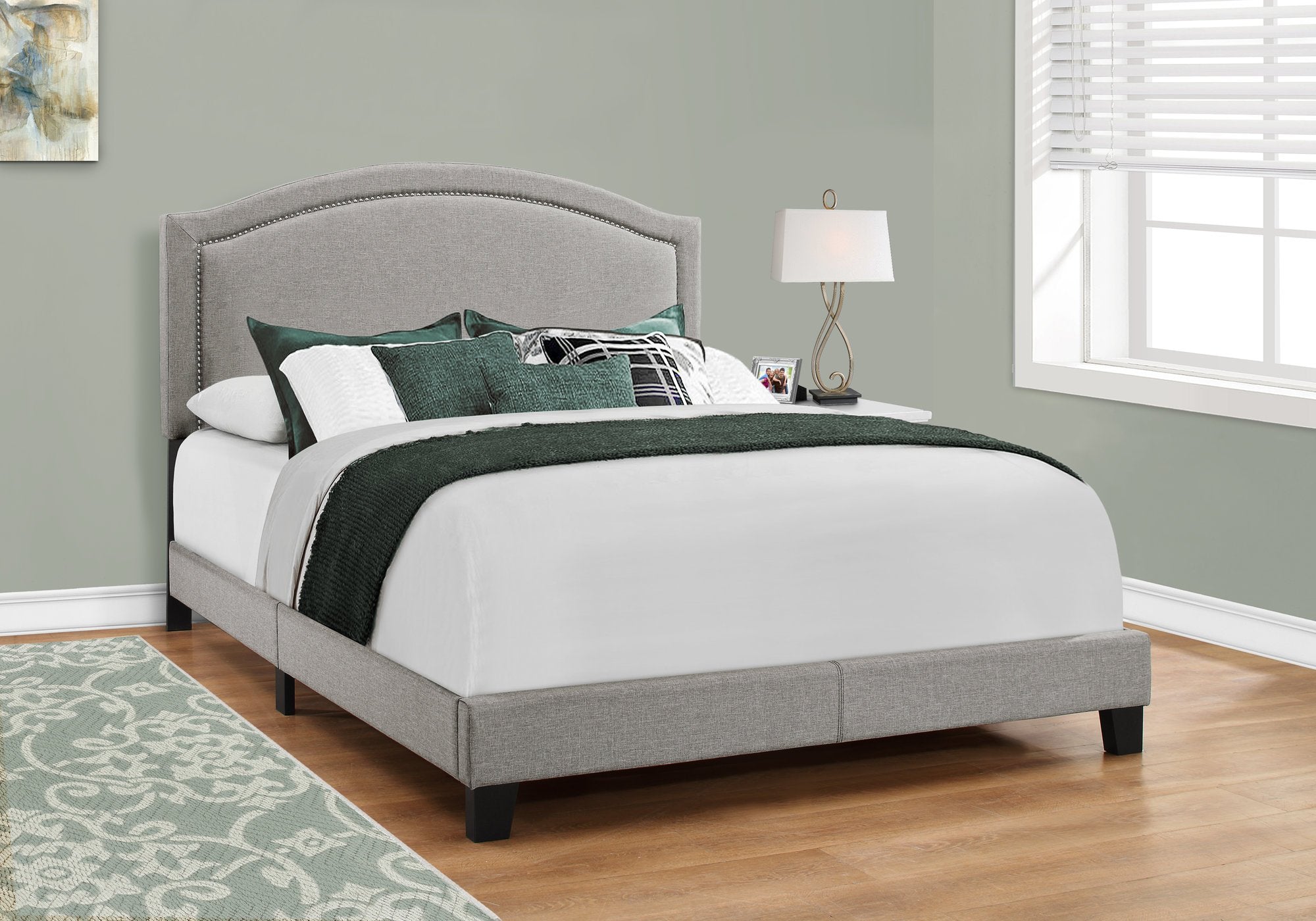 Monarch Specialties Bed Frames, Queen, Grey