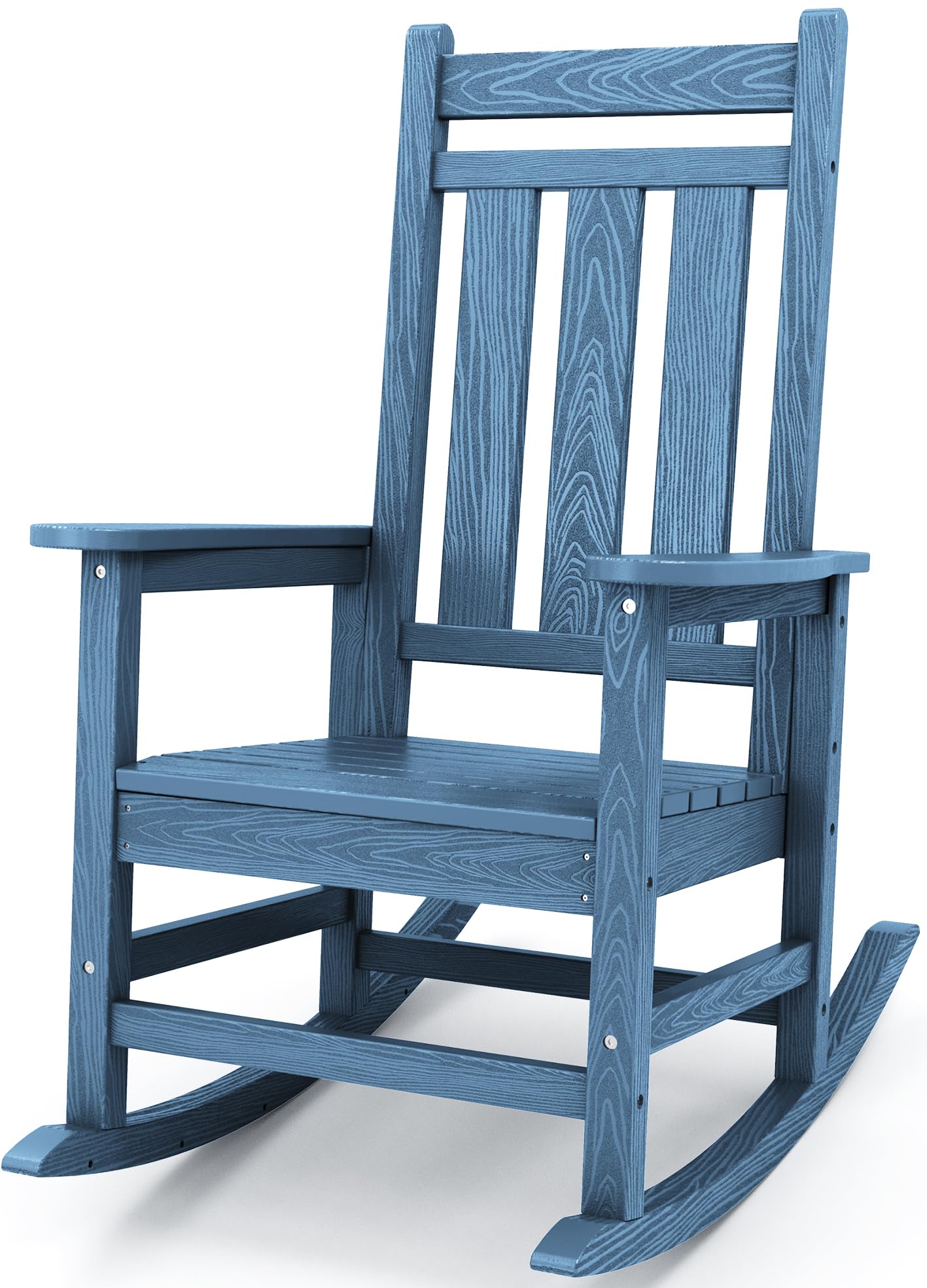Kingyes Outdoor Patio Rocking Chair,(Plum Rocker) Blue