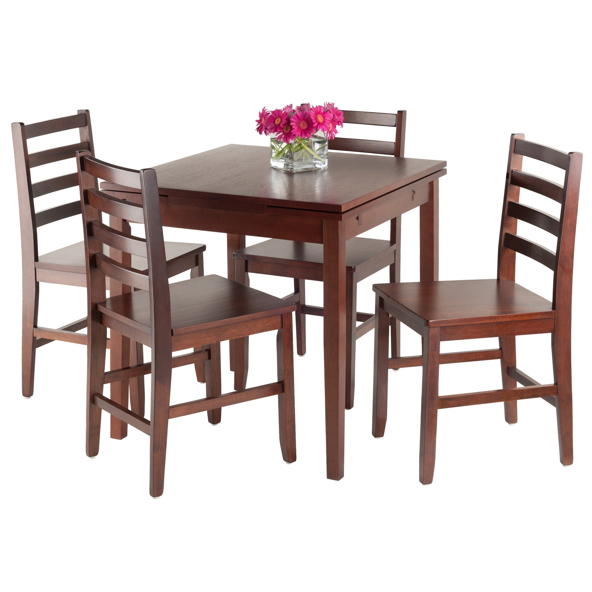Winsome Pulman Dining, 48.03' W x 29.92' D x 29.29' H, Walnut